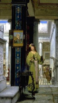 Dans le temple Opus 1871 romantique Sir Lawrence Alma Tadema Peinture à l'huile
